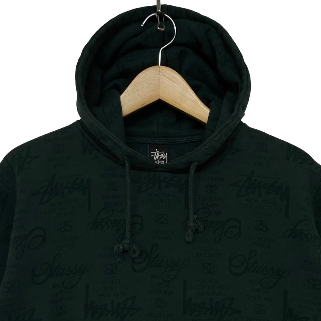 스투시 Stussy 월드투어 모노그램 후드티 다크그린 상품이미지3