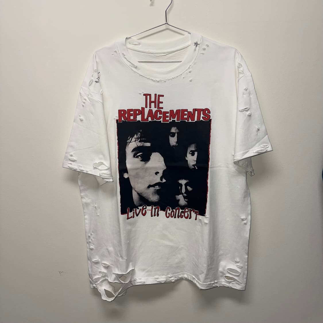 빈티지 무드 밴드티 디스트로이드 데미지 커스텀 반팔  상품이미지2