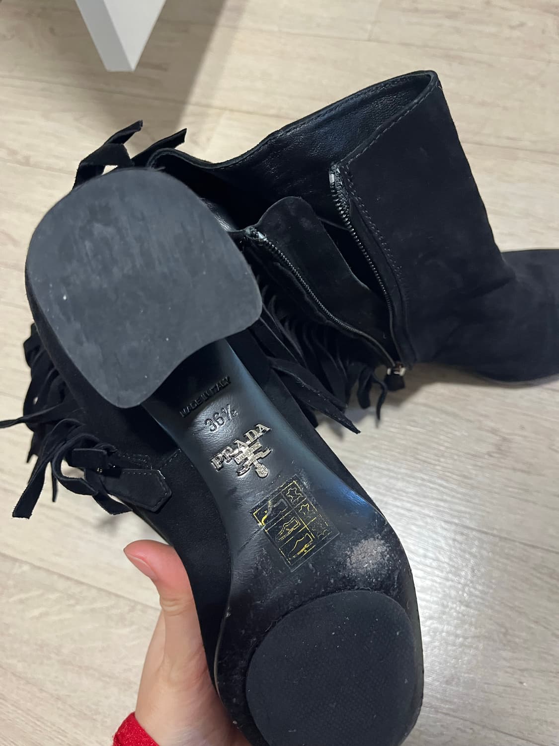 프라다 세무 웨스턴 부츠 36 반 상품이미지4