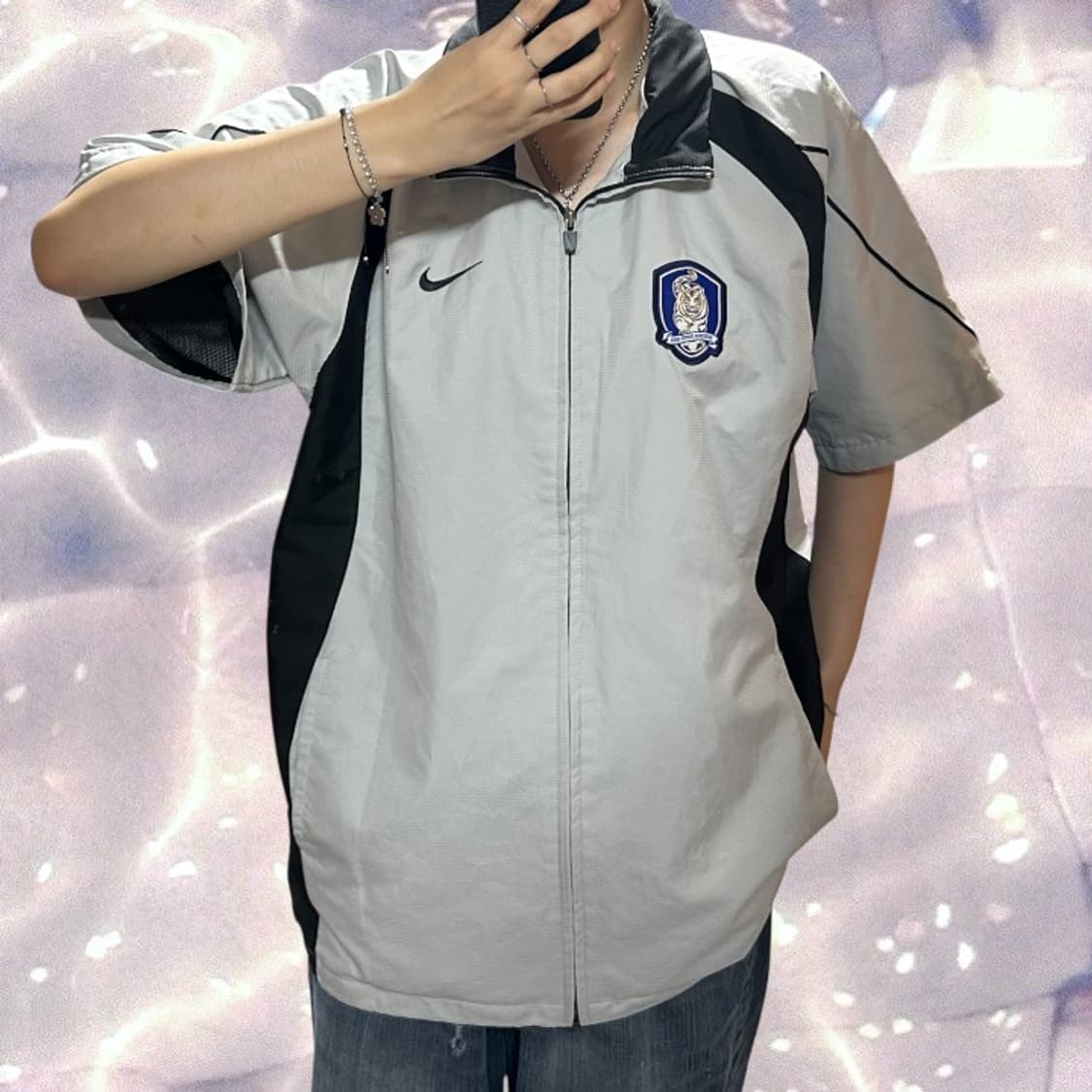 나이키 국대 반팔 바람막이 자켓 그레이 XXL 110 상품이미지2