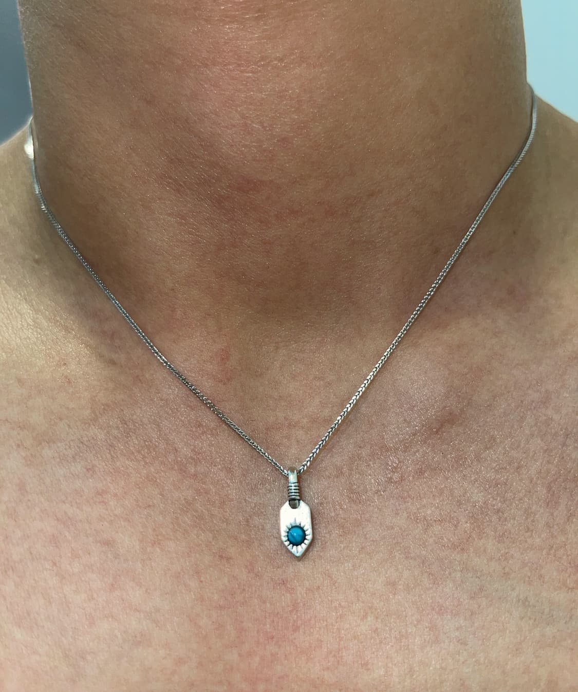 S925 Turquoise Drop Necklace 상품이미지2
