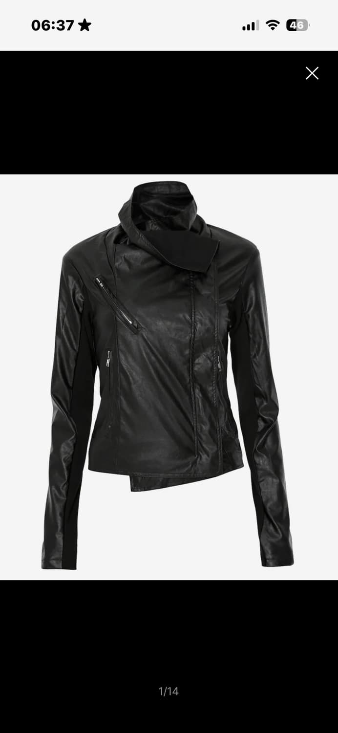 플레어업 바이커 레더자켓 상품이미지1