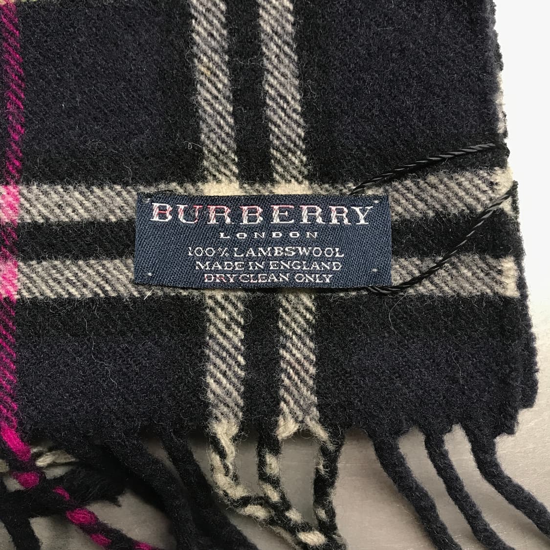 버버리 정품 램스울 머플러 네이비 상품이미지5