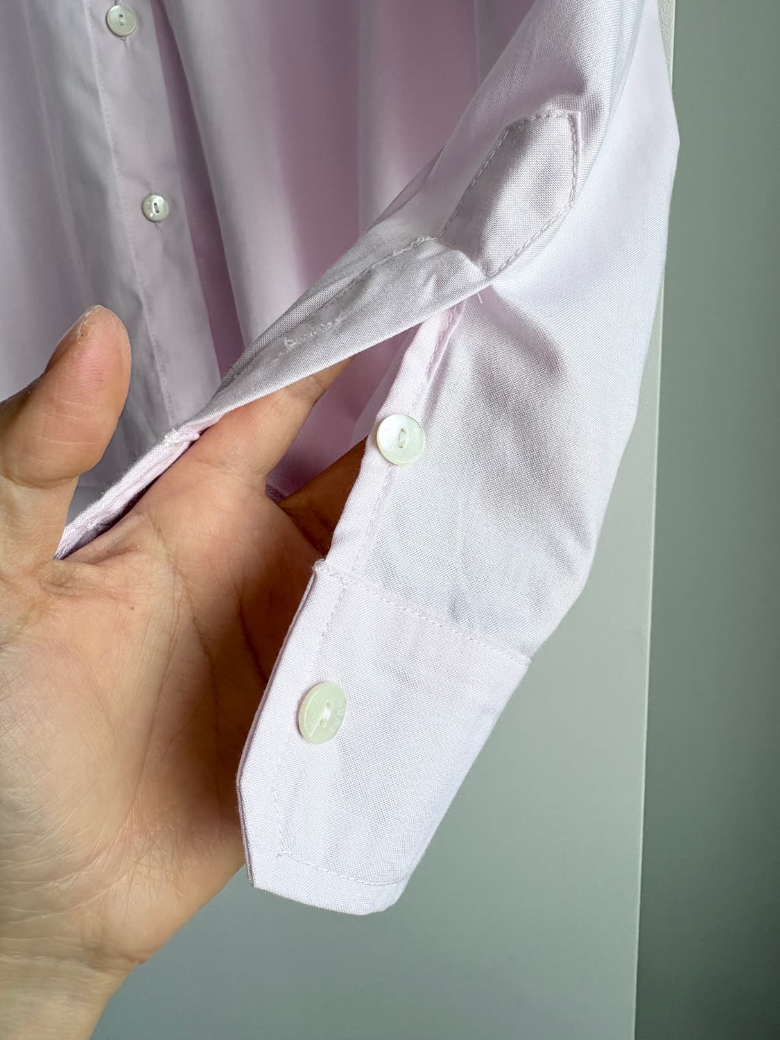 [으네 드레스] 루즈핏포켓셔츠 솜사탕 핑크 F 상품이미지4