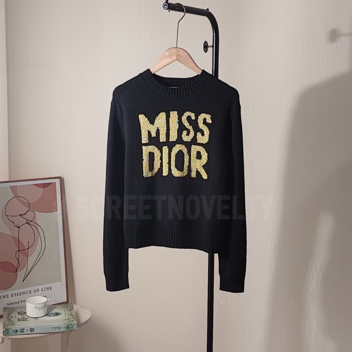 미스디올 네이비 여성 니트티 상품이미지1