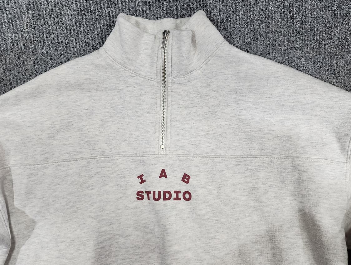 아이앱 스튜디오 스펠로고 기모 하프집업 반집업 L 상품이미지3