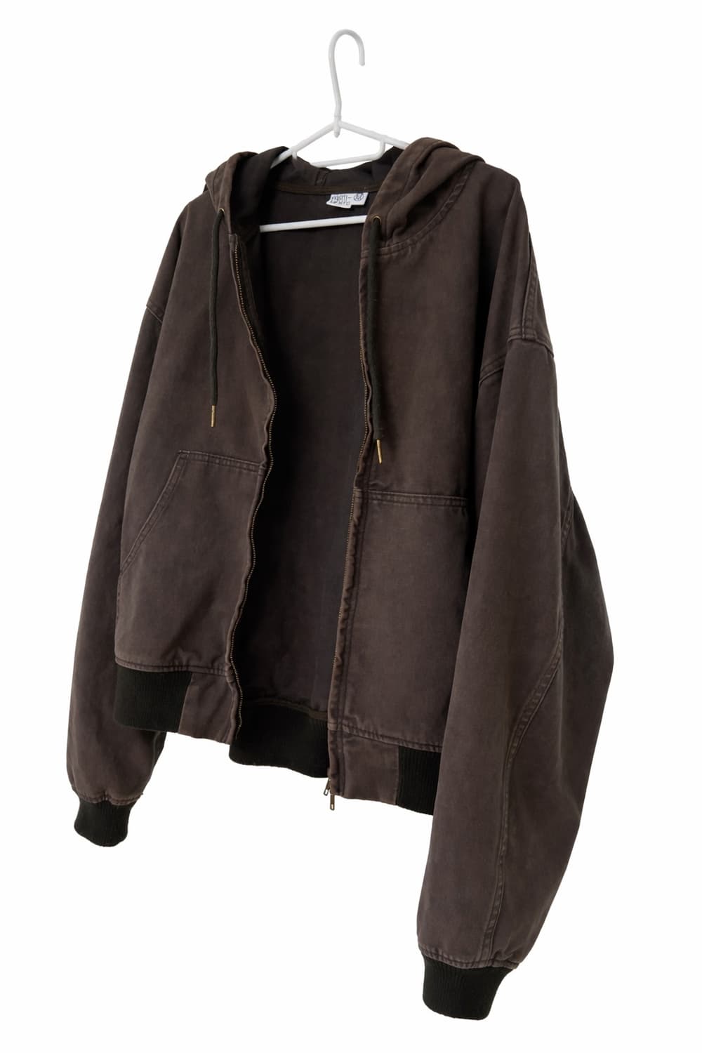 파르티멘토 VTG 워시드 후드 집업 브라운 상품이미지2