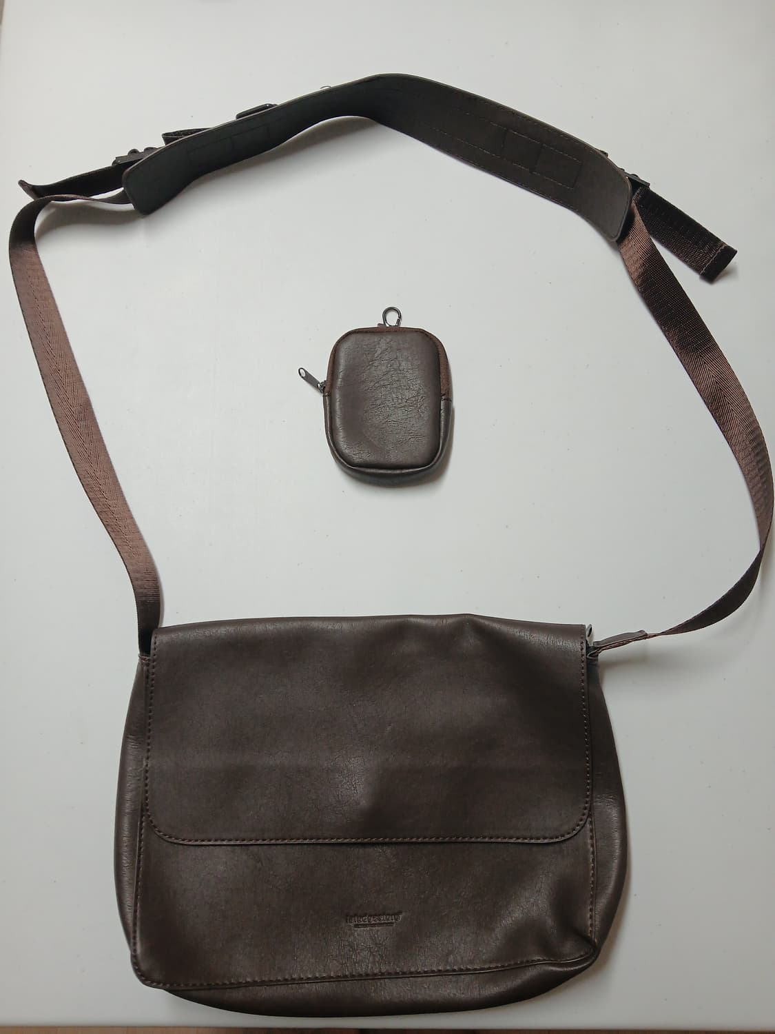 버핑레더 플랩 미니 크로스백 Brown (무료배송) 상품이미지2