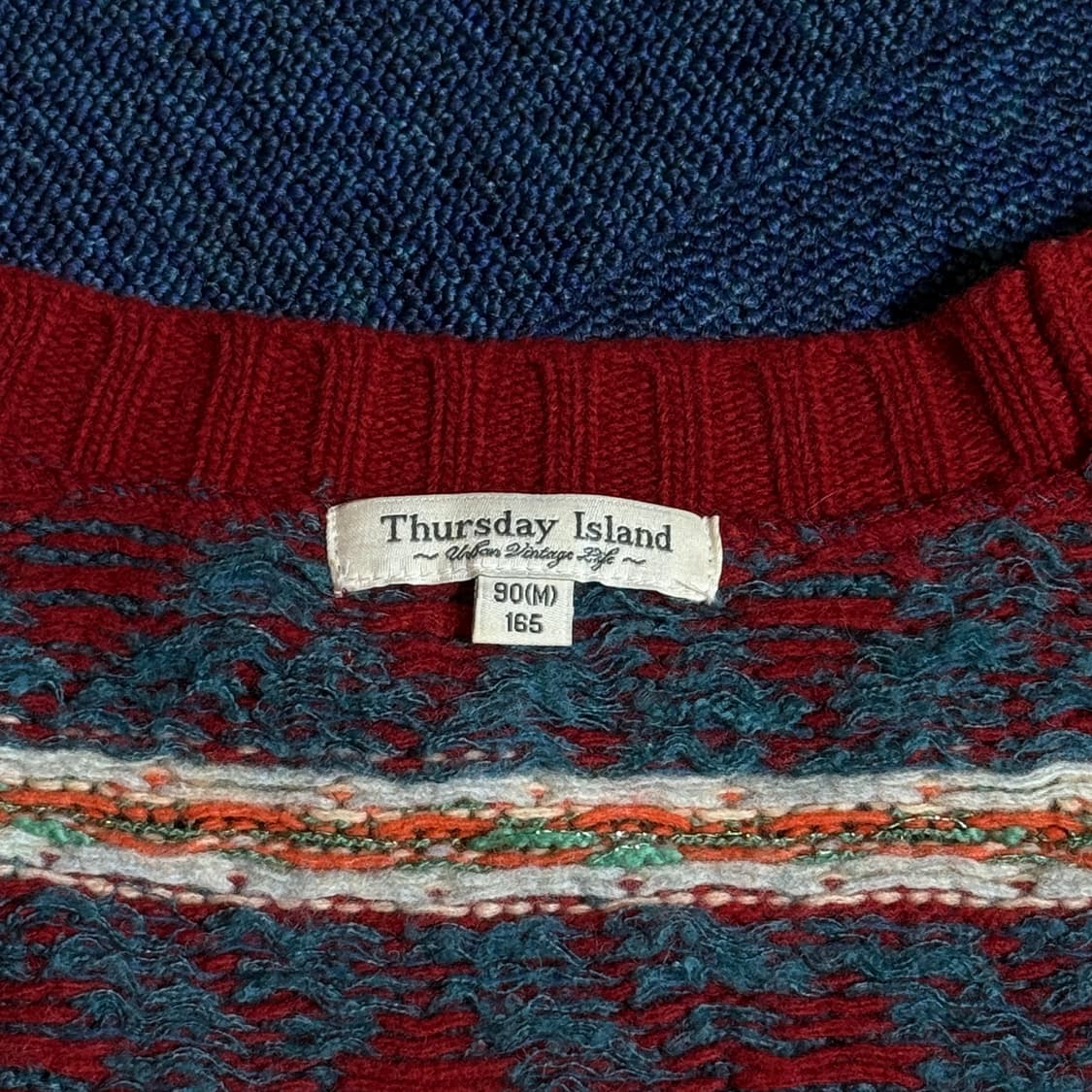 빈티지 아가일 니트 가디건 상품이미지4