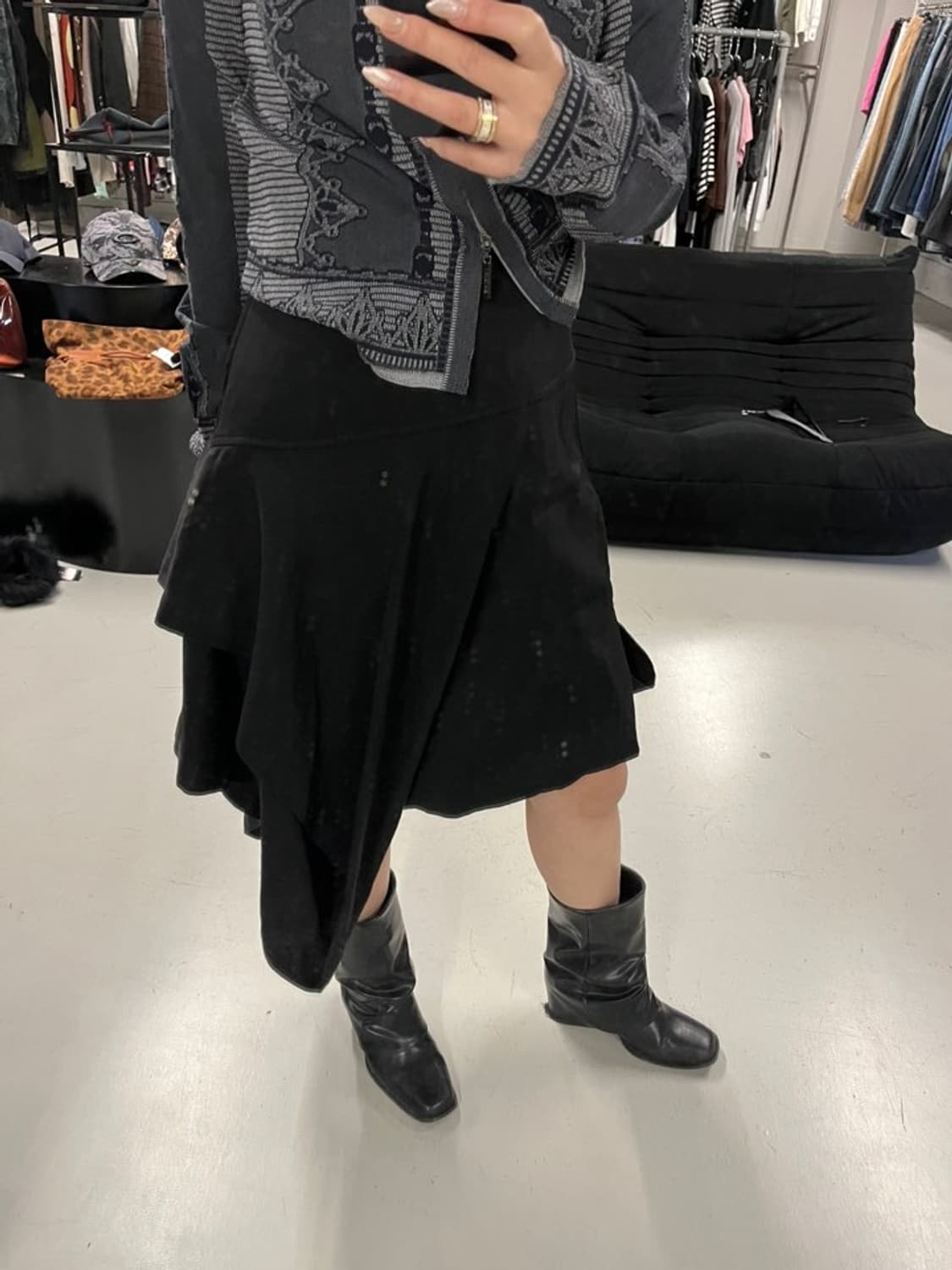 COMME des GARCONS draped asymmetric skir 상품이미지1