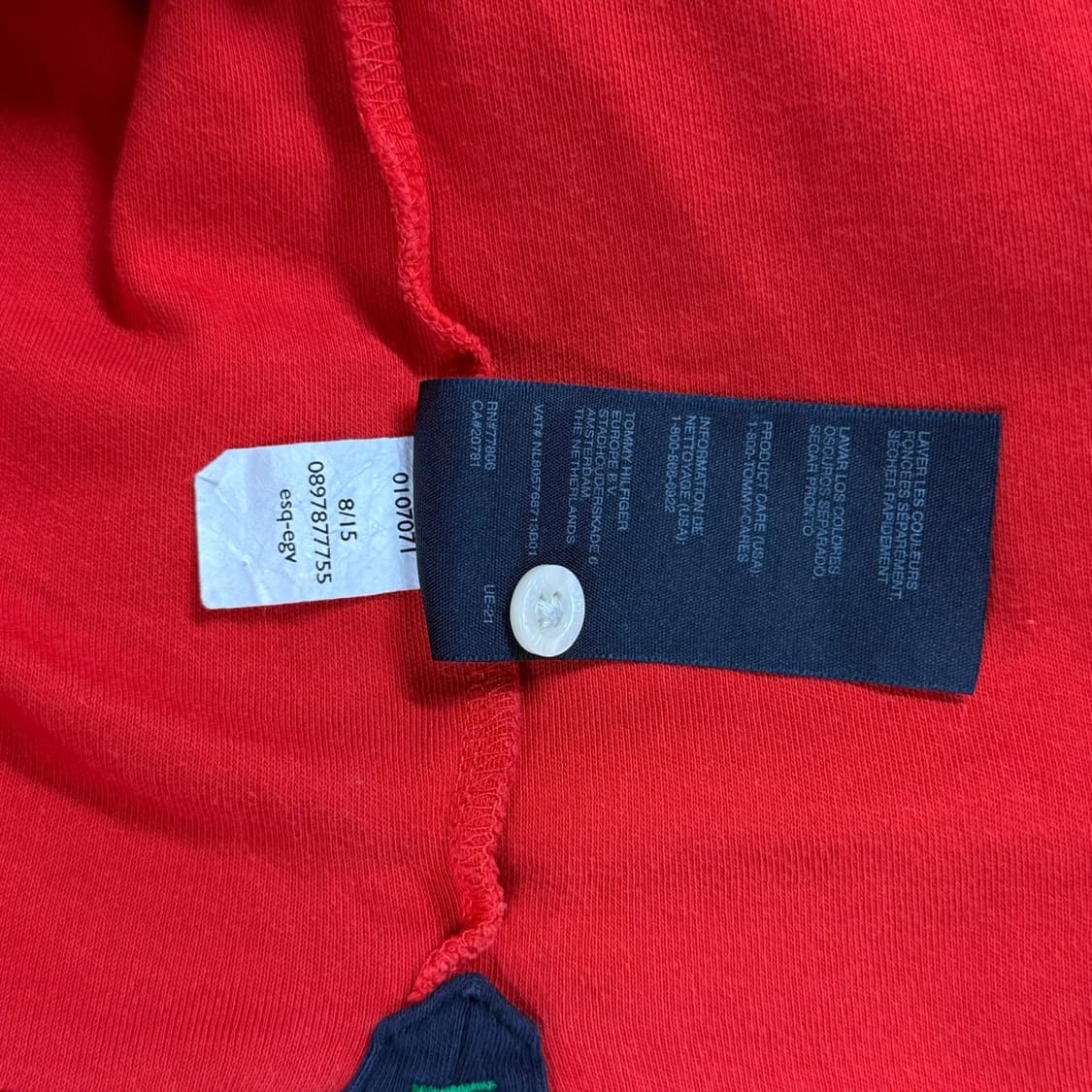 [해외L] 타미힐피거 레드 코튼 반팔 폴로티셔츠 상품이미지6