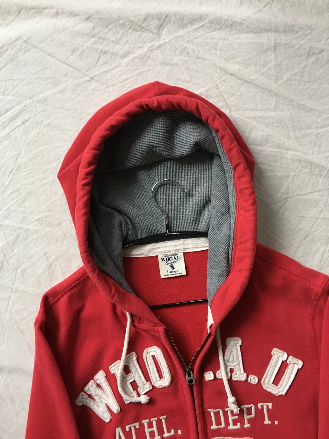 후아유 자수 패치로고 후드집업 상품이미지4