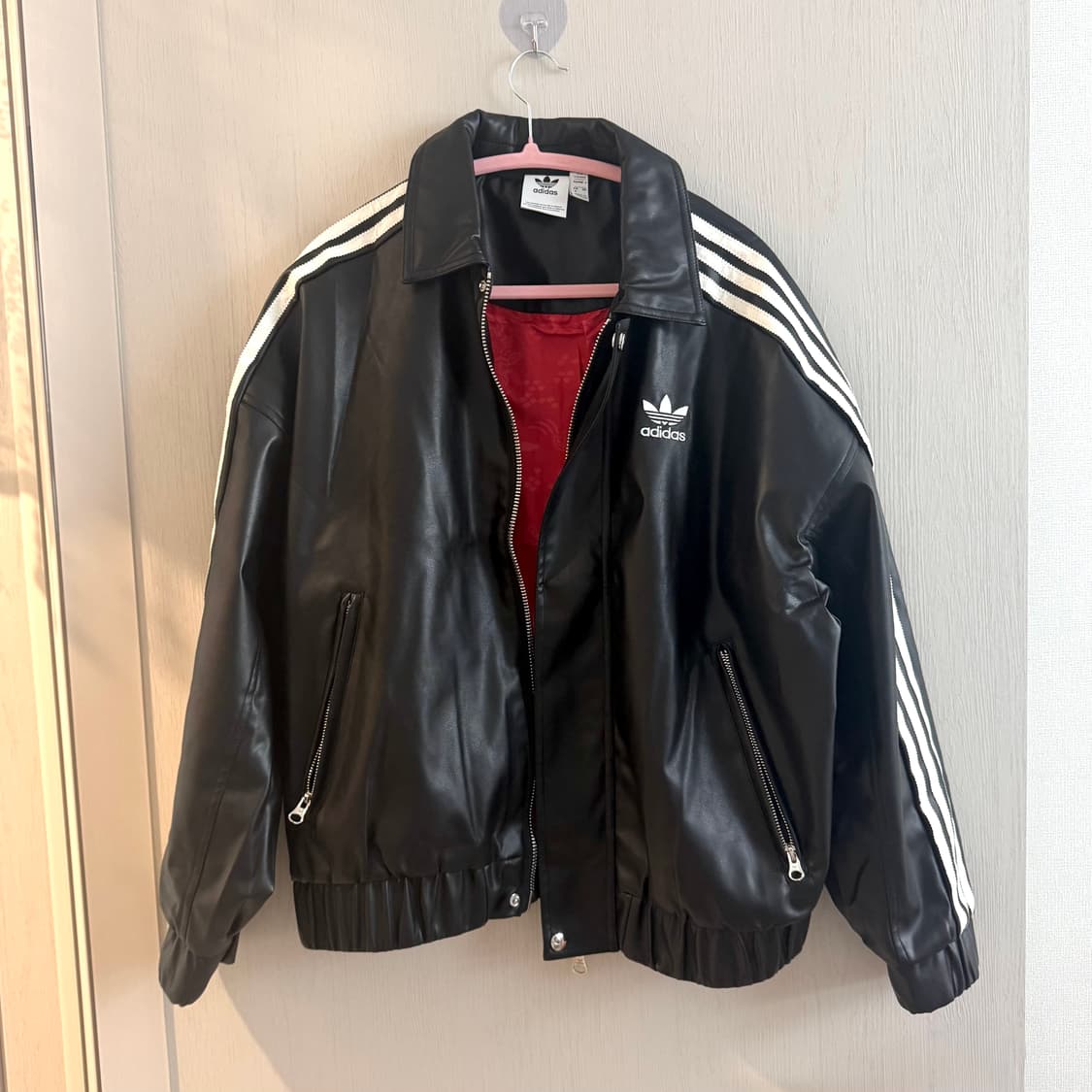 (s) 아디다스 빈티지 레더 투웨이 자켓 상품이미지1