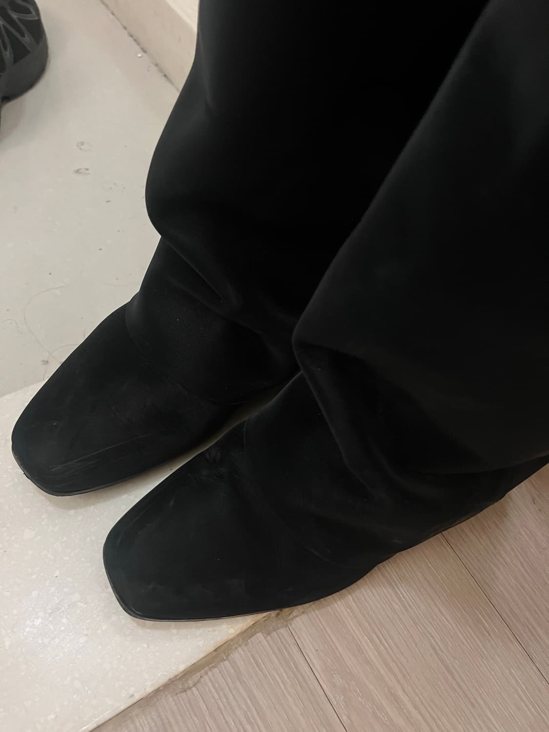 Wrinkle leather boots (black) 상품이미지6