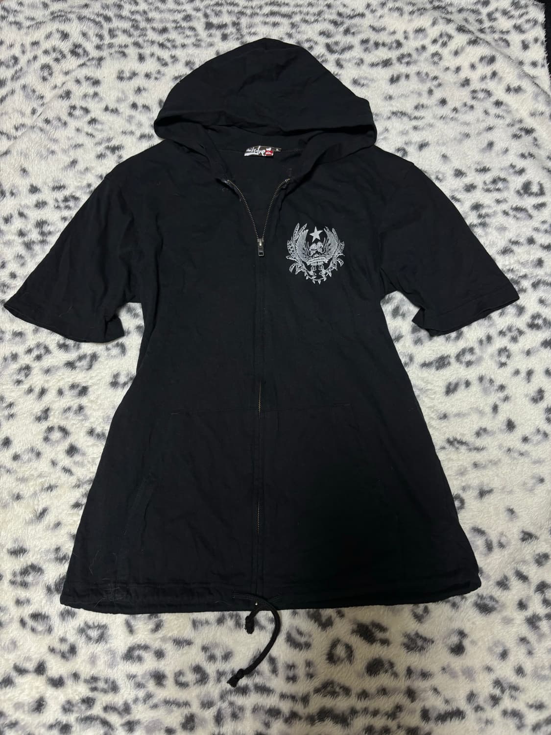 “Unknown” Punk Back Print 1/2Hood Zip Up 상품이미지3