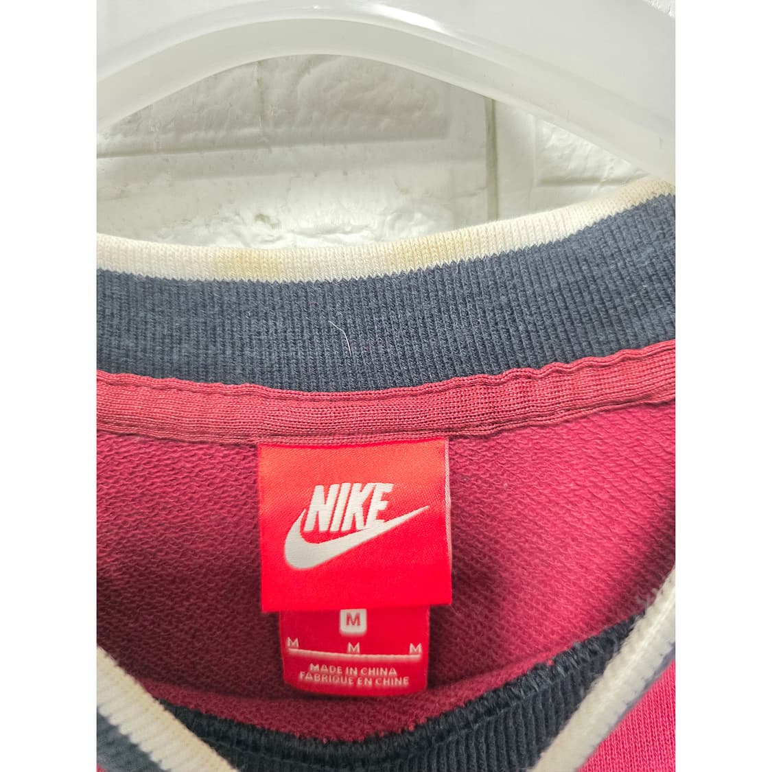택포_ 나이키 스포츠웨어 크롭 맨투맨 M 버건디 상품이미지2