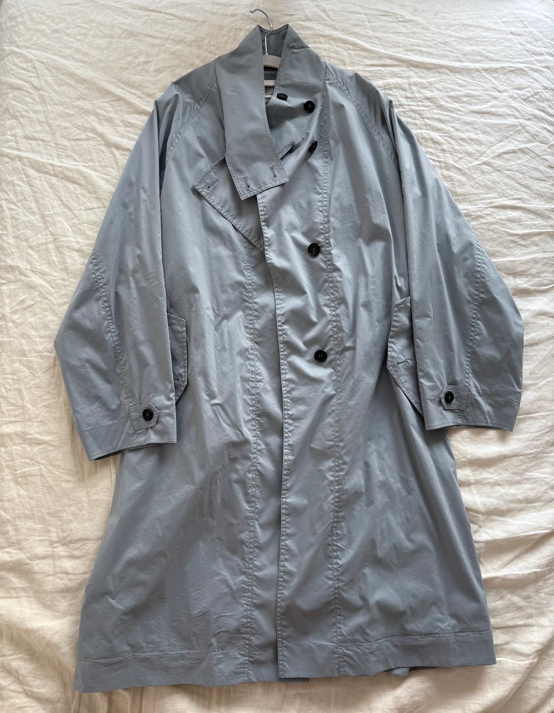 로우클래식 하이넥 트렌치 코트 Blue 상품이미지2