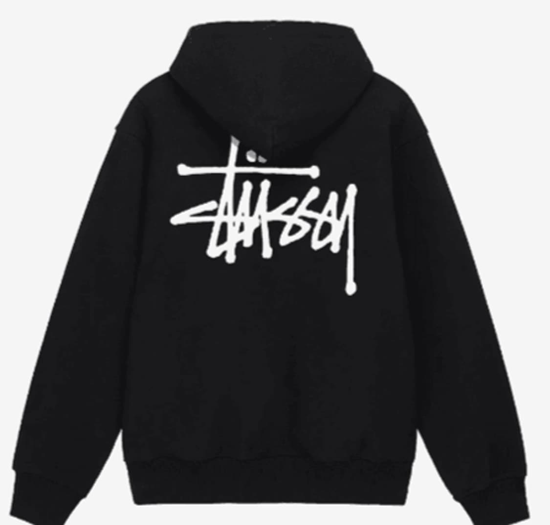 스투시 집업 기모티 새상품 블랙/그레이 상품이미지5