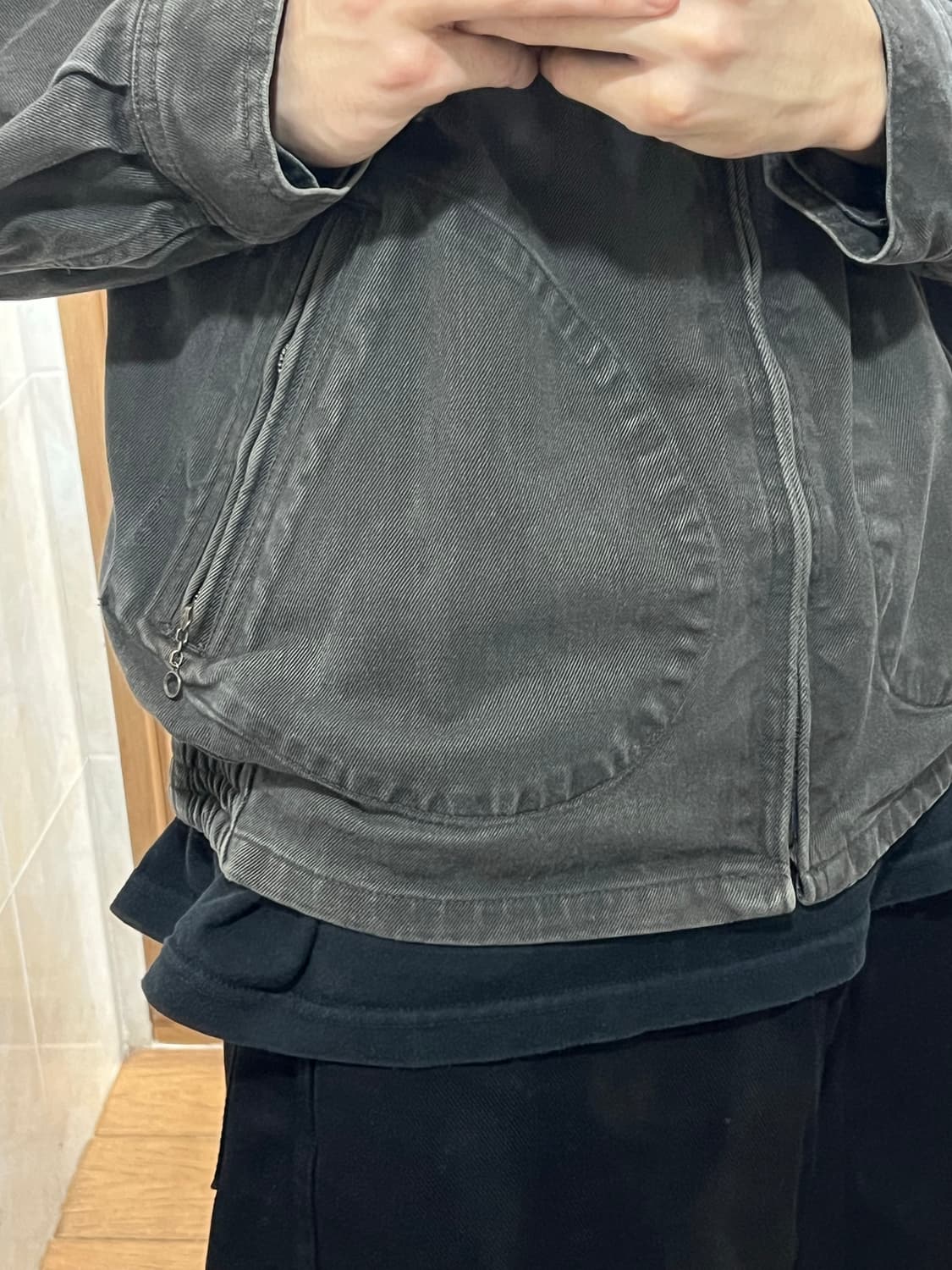 예스아이씨 Patched Zip Jacket Charcoal 사이즈 L 상품이미지2