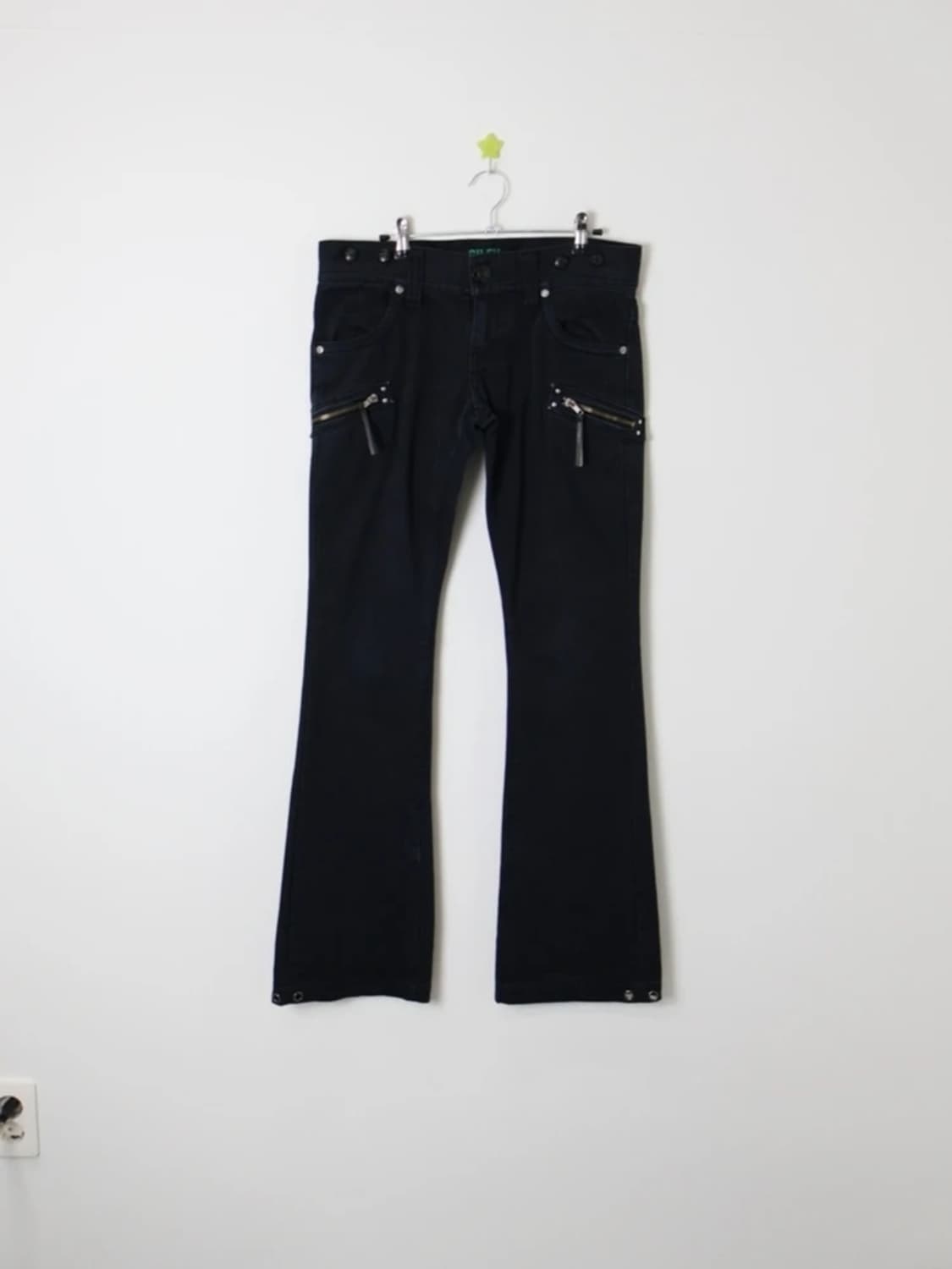Maison Gilfy Black Zipper Flare Pants 상품이미지4