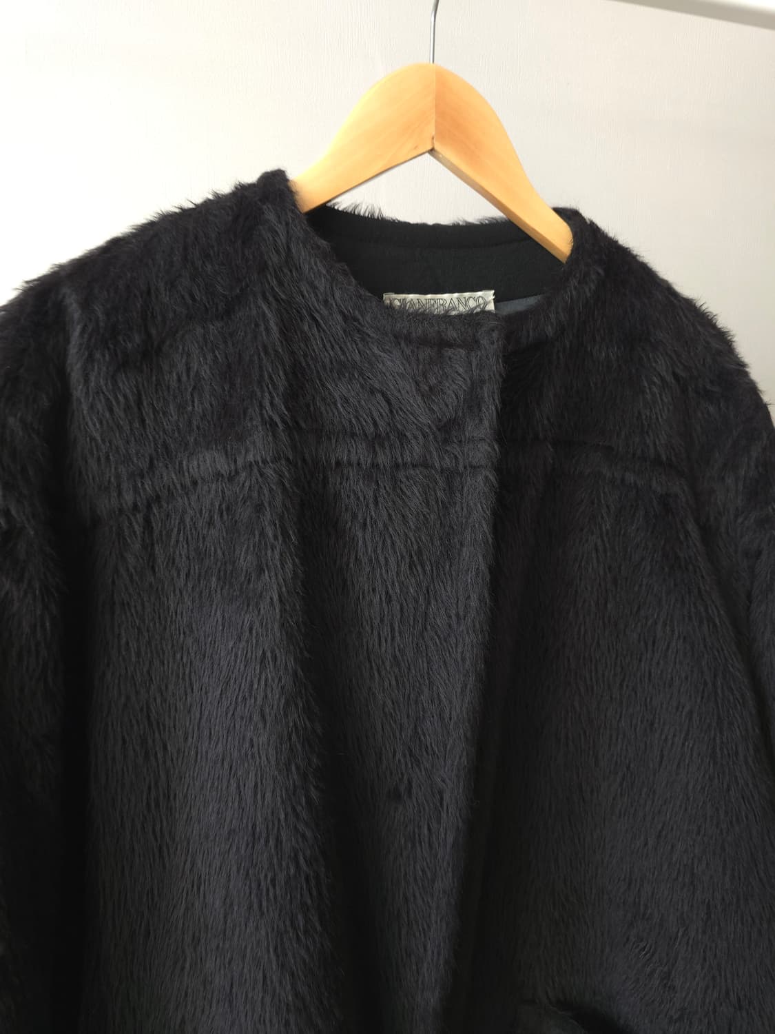 890s Gianfranco Ferré 블랙 퍼 재킷 IT38(페이크) 상품이미지2