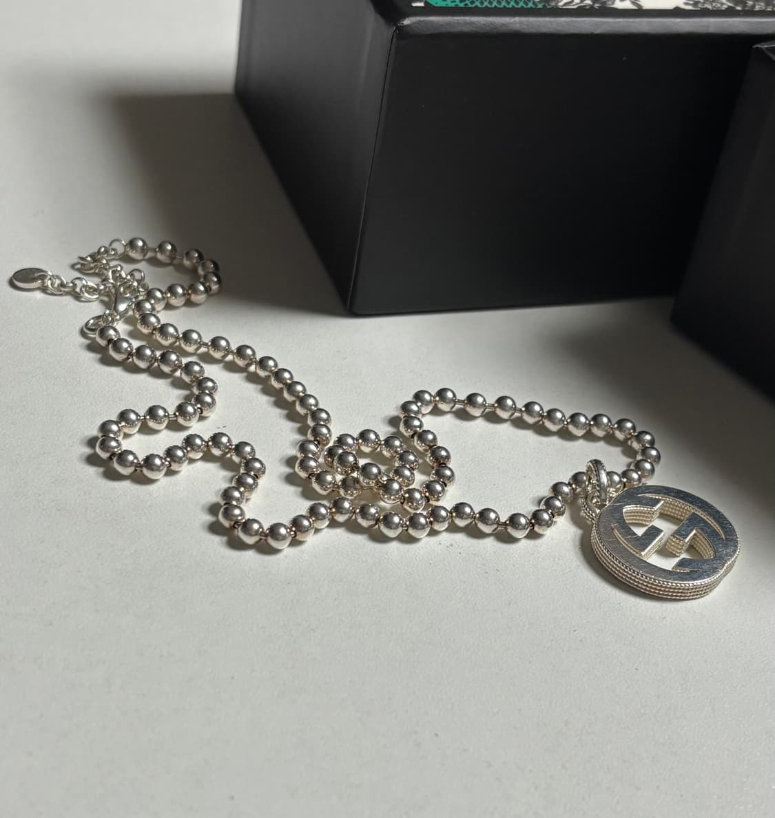 구찌 G 인터로킹 볼체인 목걸이 풀박스 925 (정가 70만원대) 상품이미지2