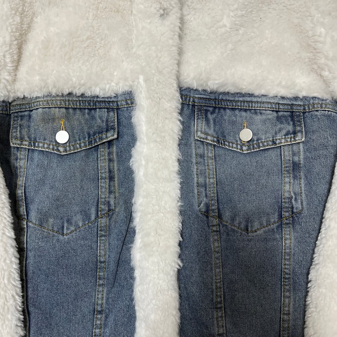 양털 뽀글이 데님 청자켓 M(95) 상품이미지3