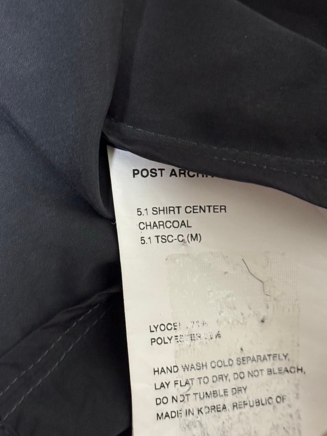 PAF 5.1 long sleeve center - CHARCOAL 상품이미지7