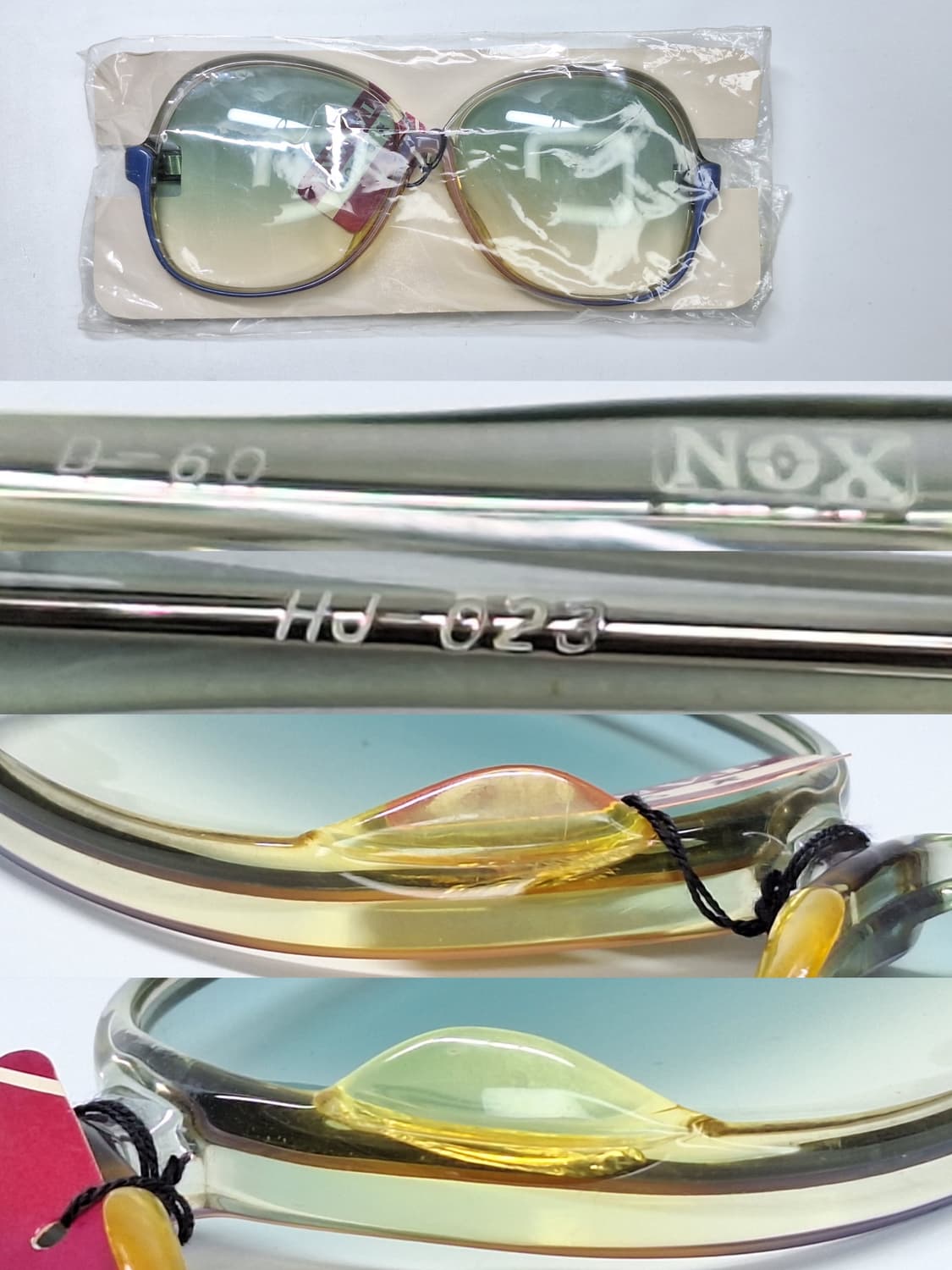 80s 일본제 빈티지 데드스톡 미사용/선글라스 Nox HJ-023 블루 상품이미지9