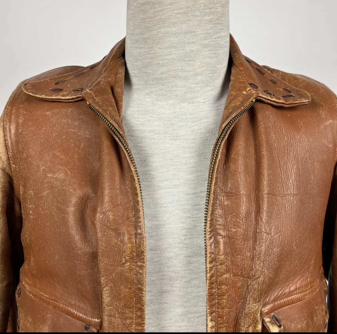 1950s Lakeland 포니홀스하이드 A-2 웨스턴 레더자켓 상품이미지8
