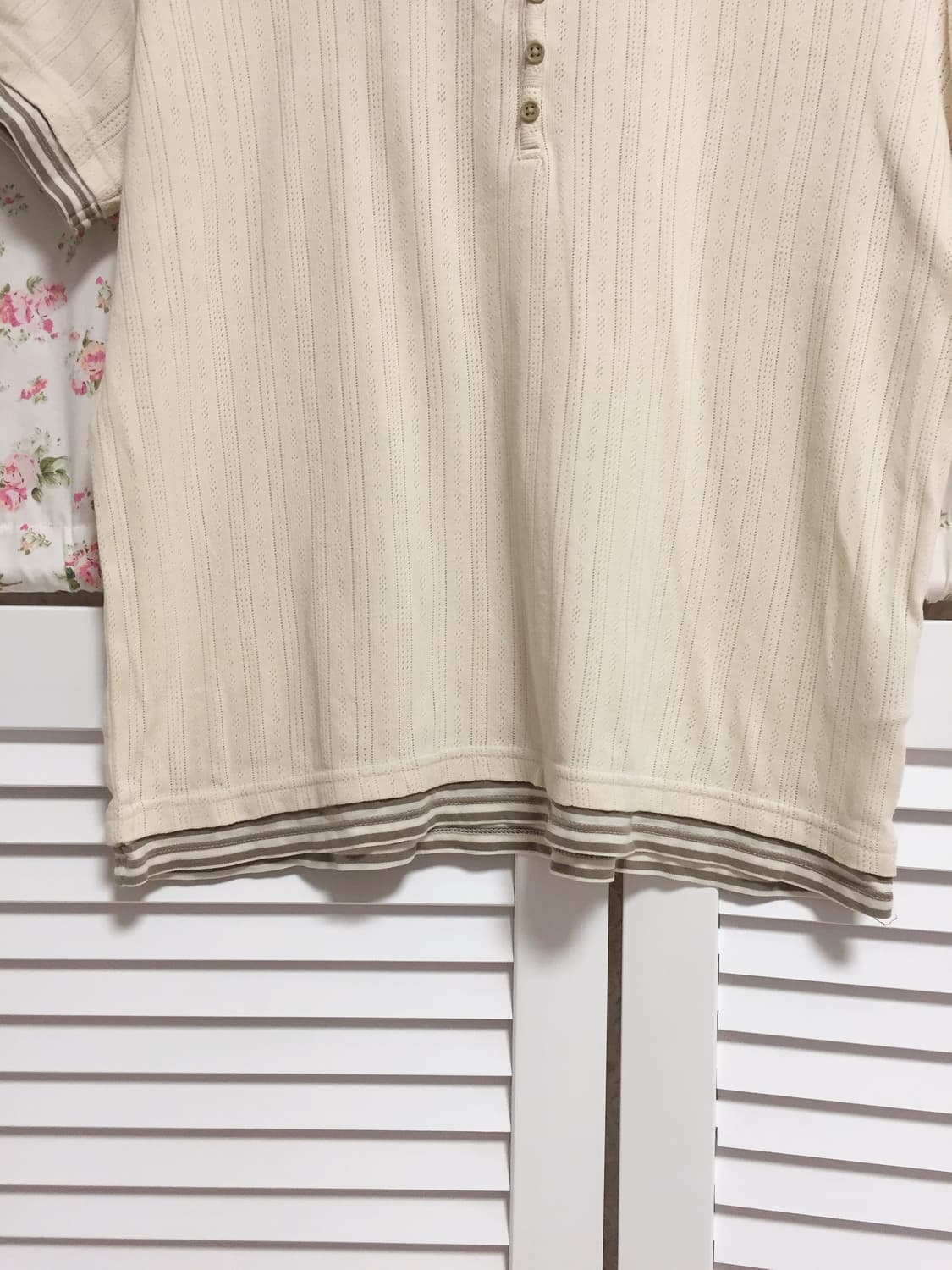 빈티지 모리걸 스트라이프 레이어드 반팔 상품이미지4