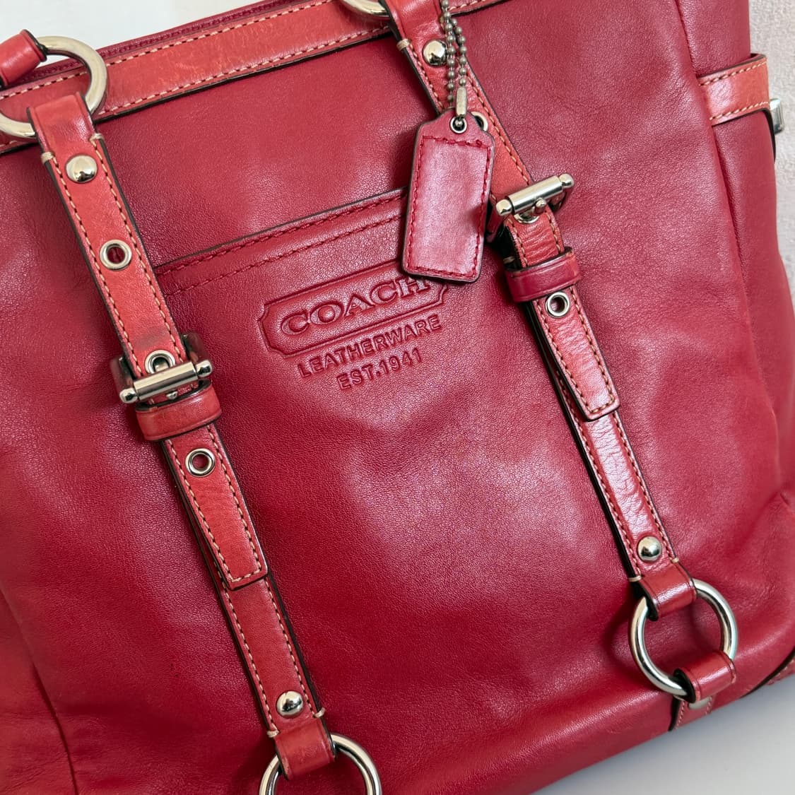 Vintage Coach leather tote bag 상품이미지4