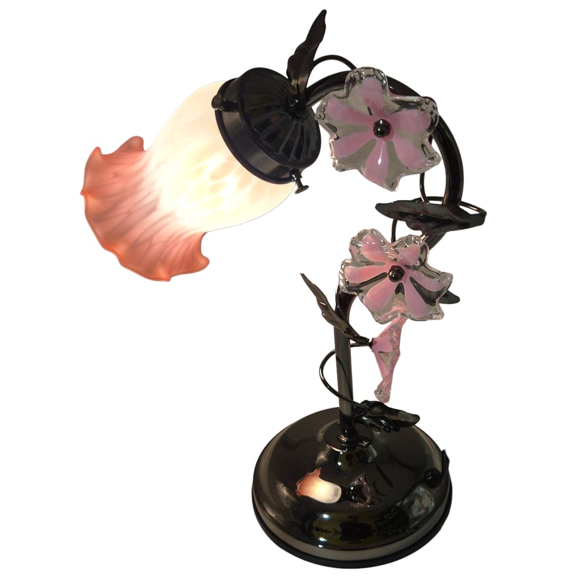 00s 레트로 불투명 프릴 쉐이드 핑크 꽃잎 램프 상품이미지3