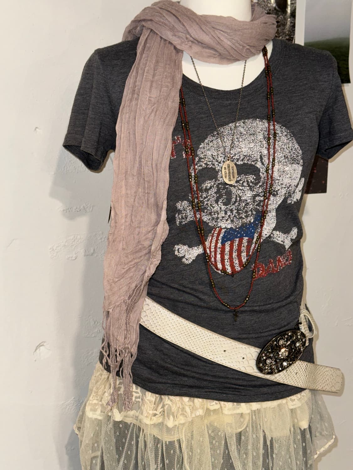 moussy 해골 티셔츠 상품이미지3