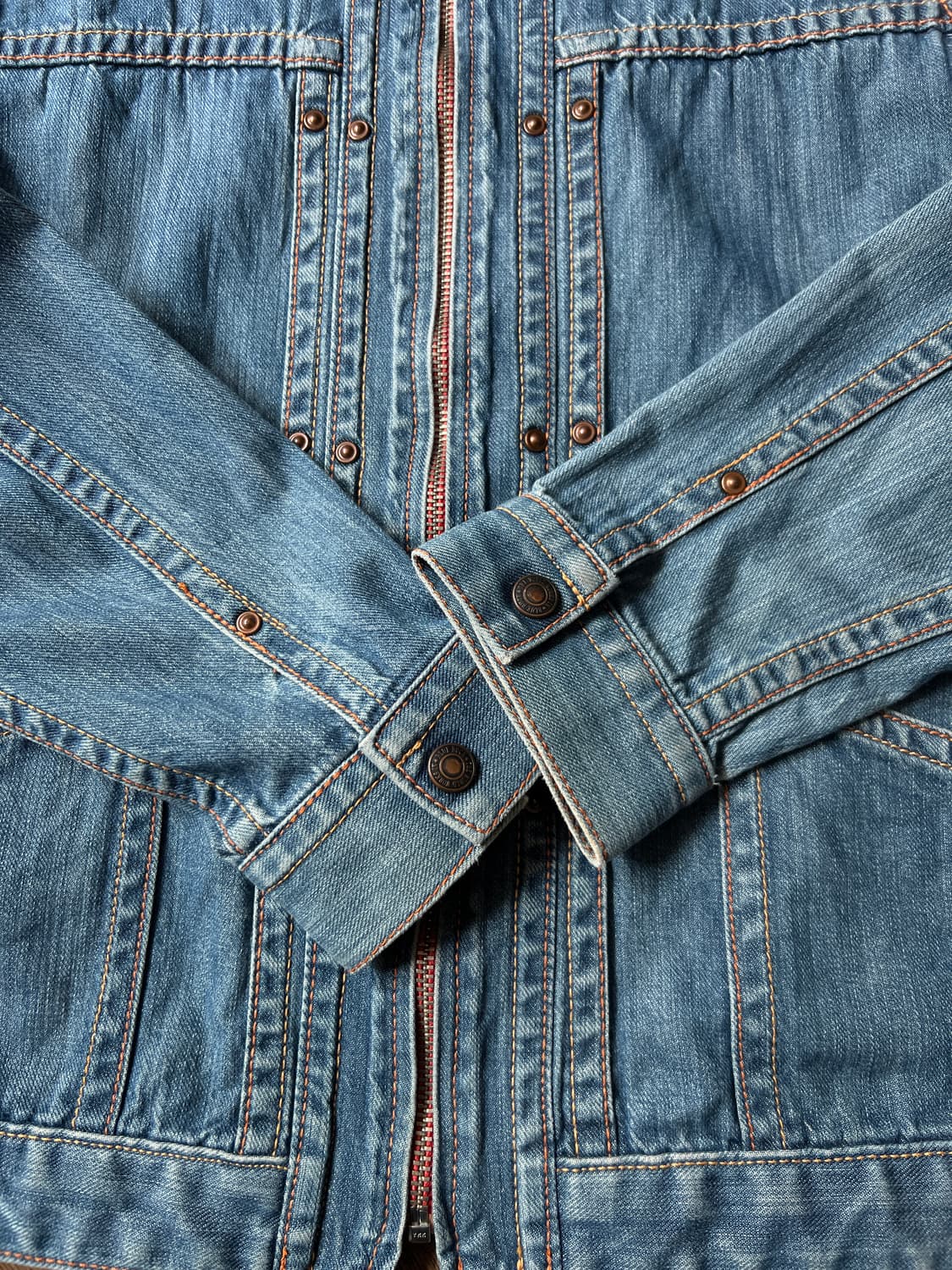 [M]Blue Buck 유니온메이드 플리츠 데님 트러커 자켓 상품이미지5