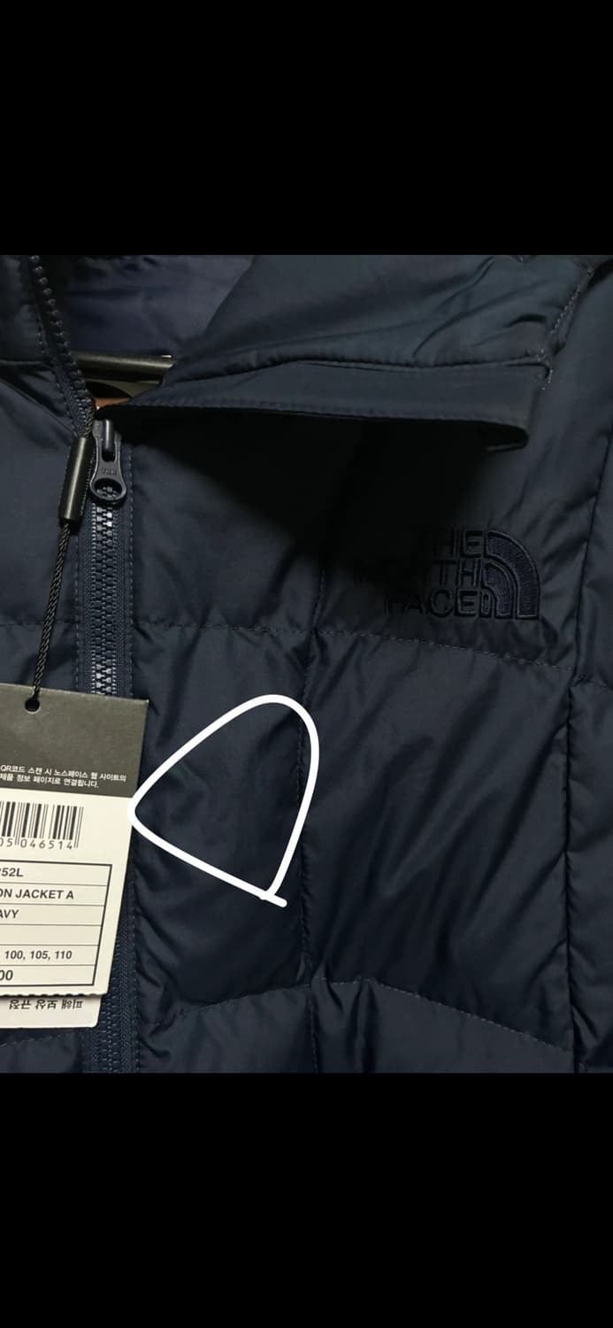 노스페이스 웨이브 온 자켓 패딩 네이비 M 매장판 상품이미지3