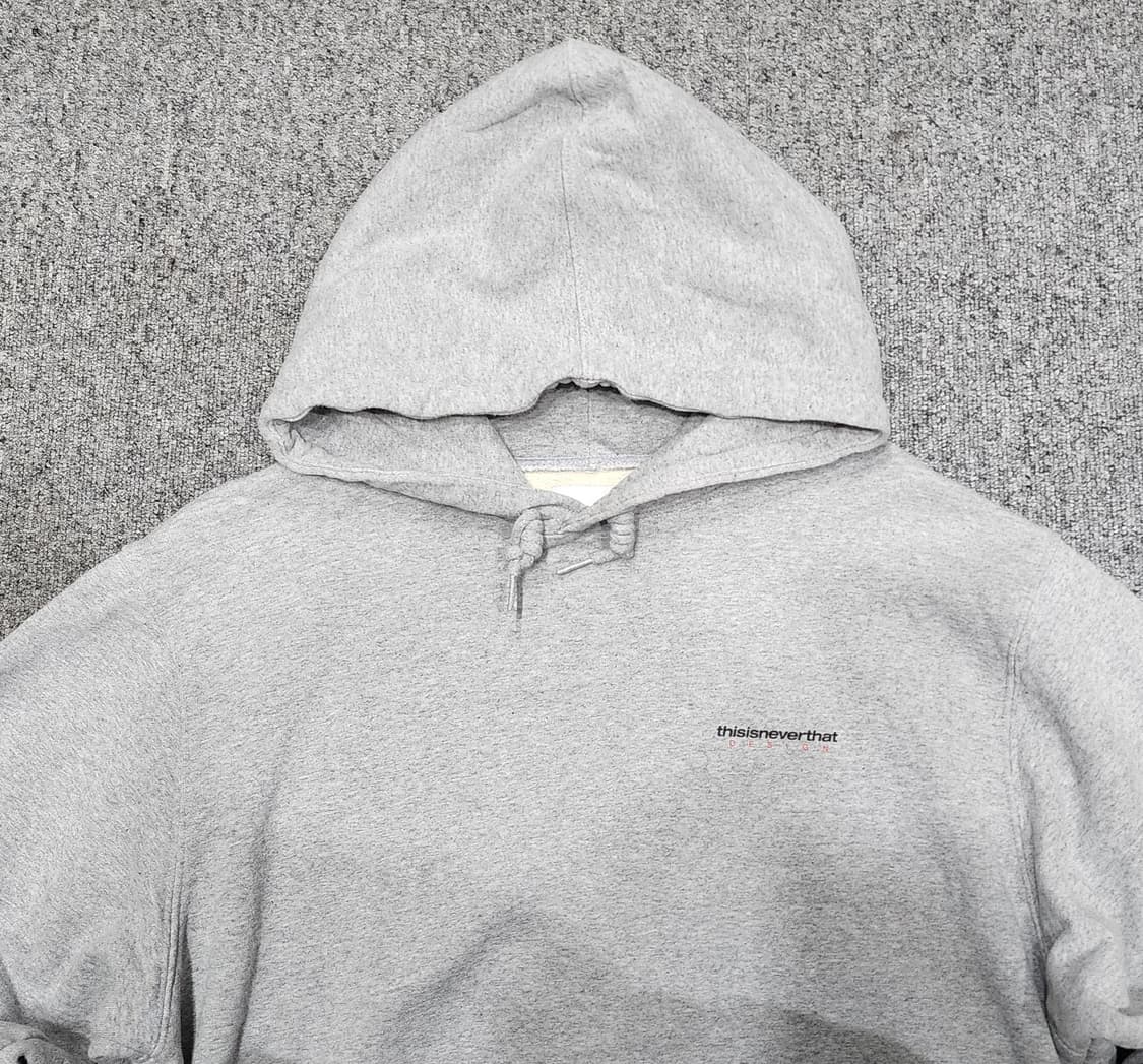 디스이즈네버댓 백로고 그레이 후드티 M 상품이미지3