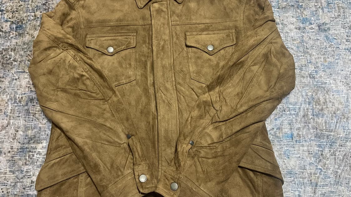 FIRST DOWN 빈티지  웨스턴 무드 스웨이드 트러커 자켓 브라운 M 상품이미지8