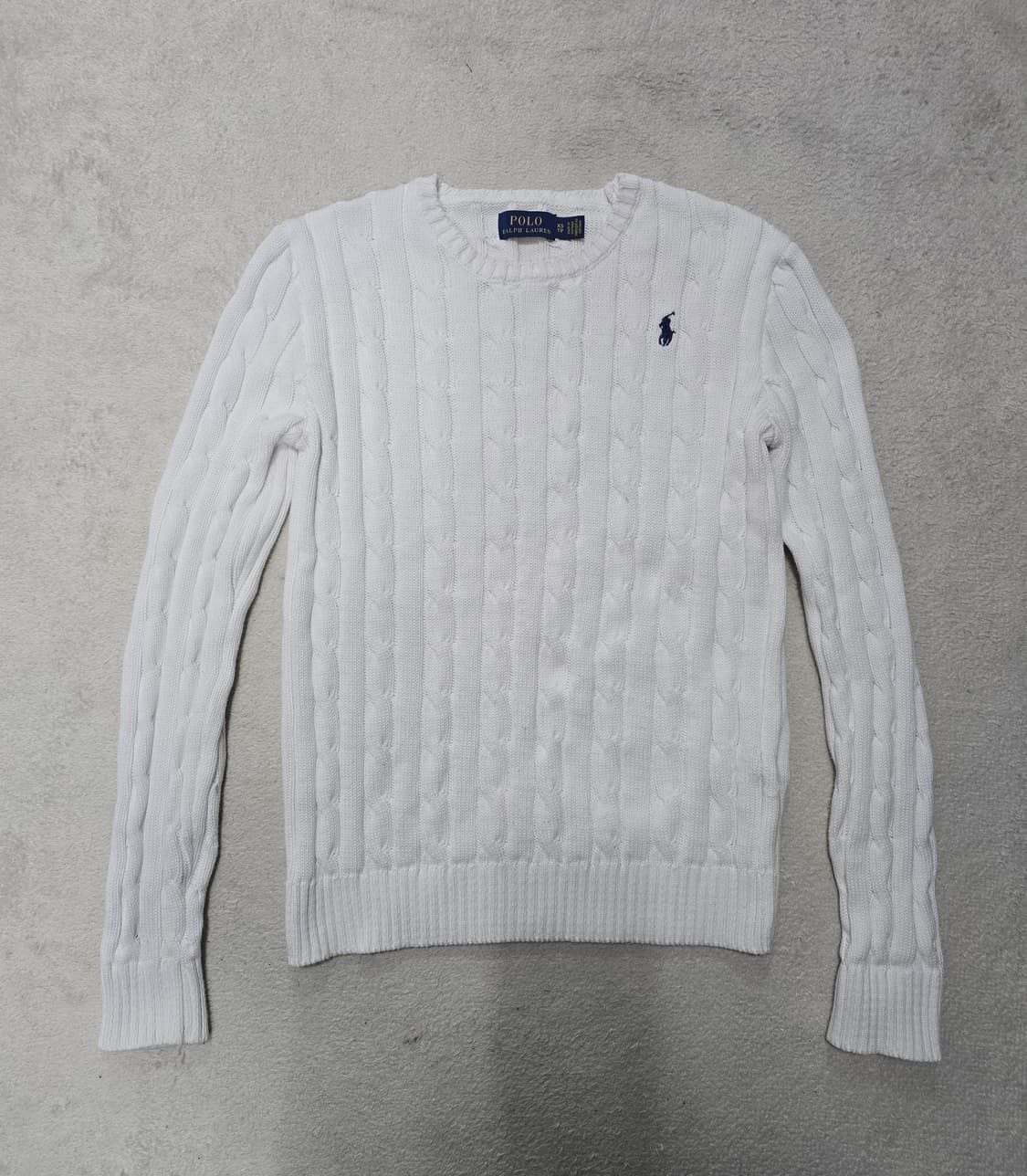 폴로랄프로렌 케이블 니트 화이트 XS 상품이미지1
