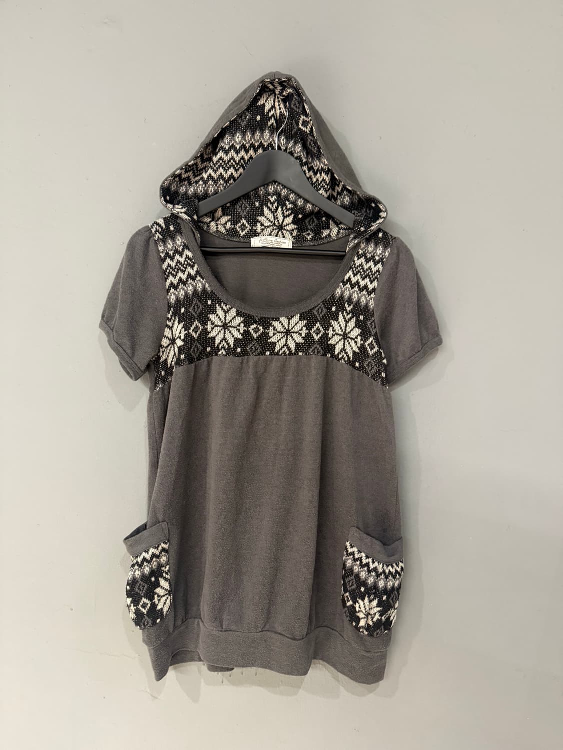 snow pattern pocket point hood top 상품이미지6