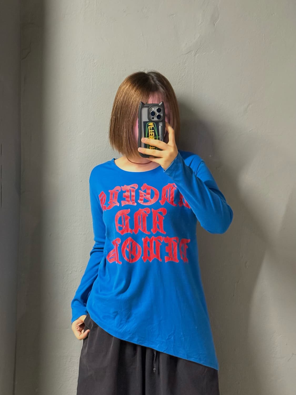 Lover's rock diagonal printing top 상품이미지2