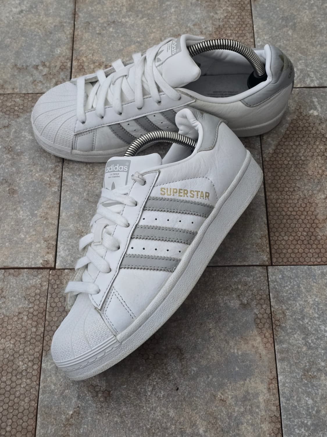 (230)아디다스 슈퍼스타 화이트 그레이 상품이미지3