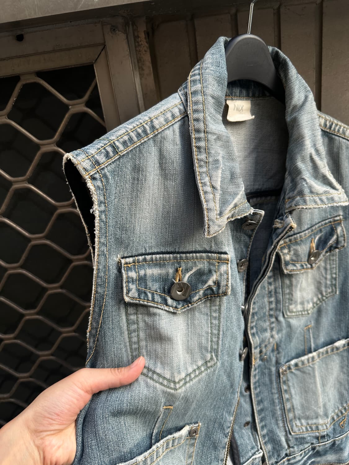 NIX washing denim vest 상품이미지2