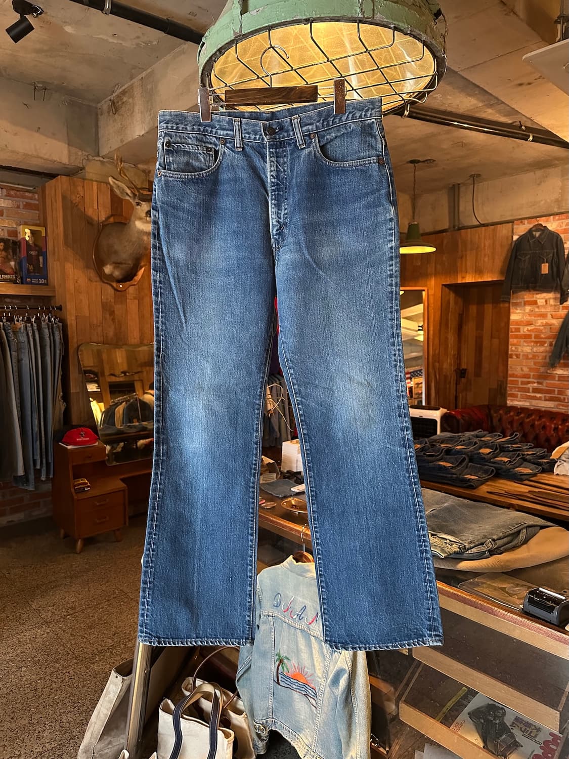 70s USA 빈티지 리바이스 517 66전기 부츠컷 데님 팬츠 상품이미지1