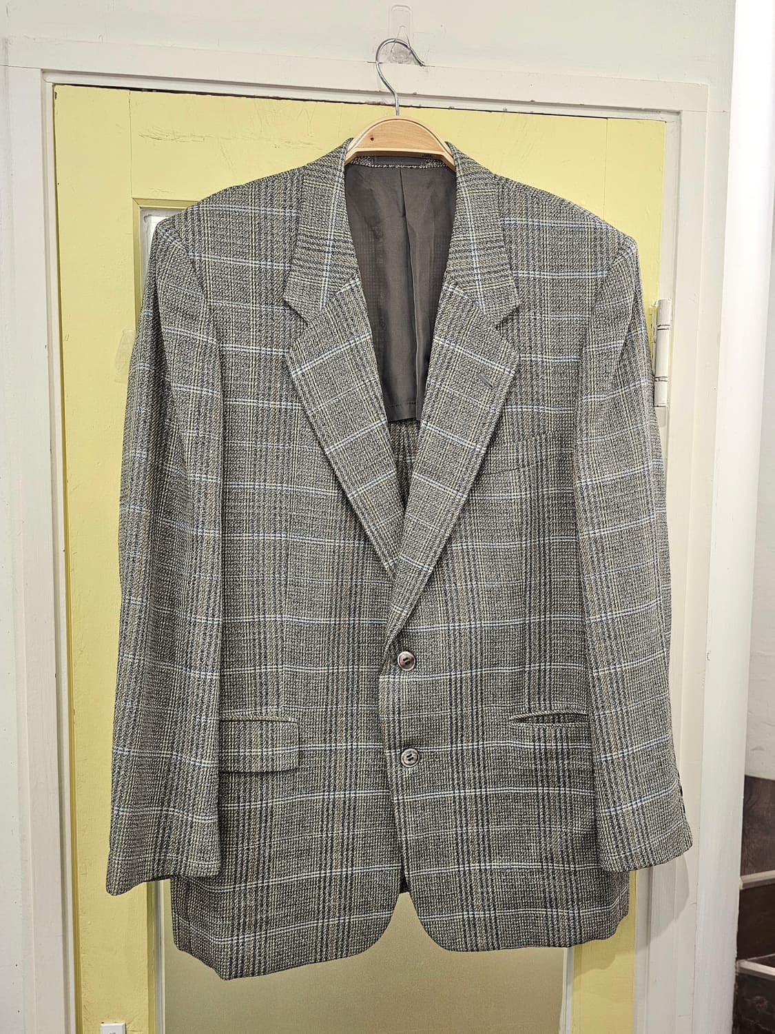 Christian Dior Monsieur 울 실크 그린 체크자켓 상품이미지2