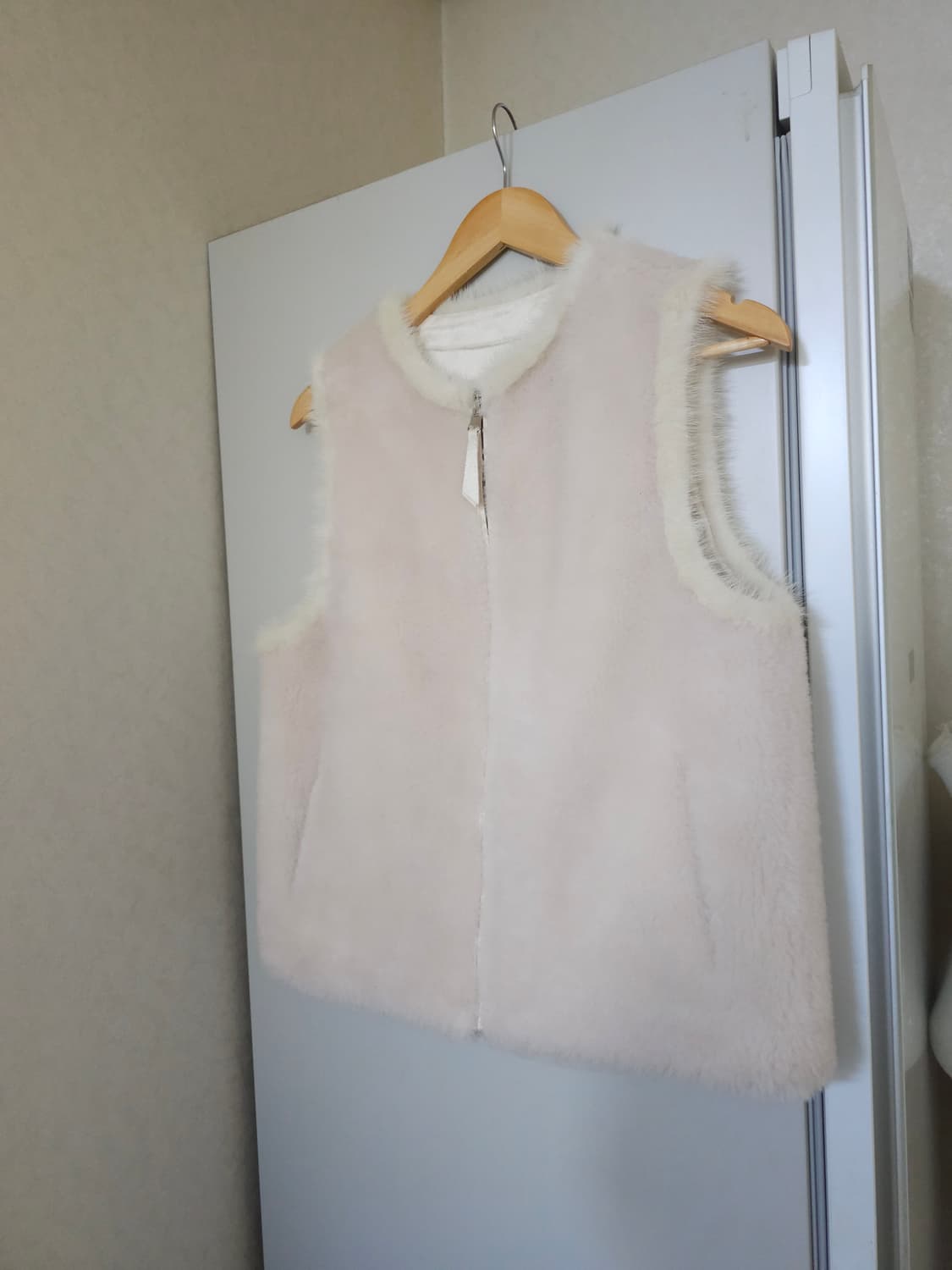 밍크트리밍 양모 조끼 상품이미지1