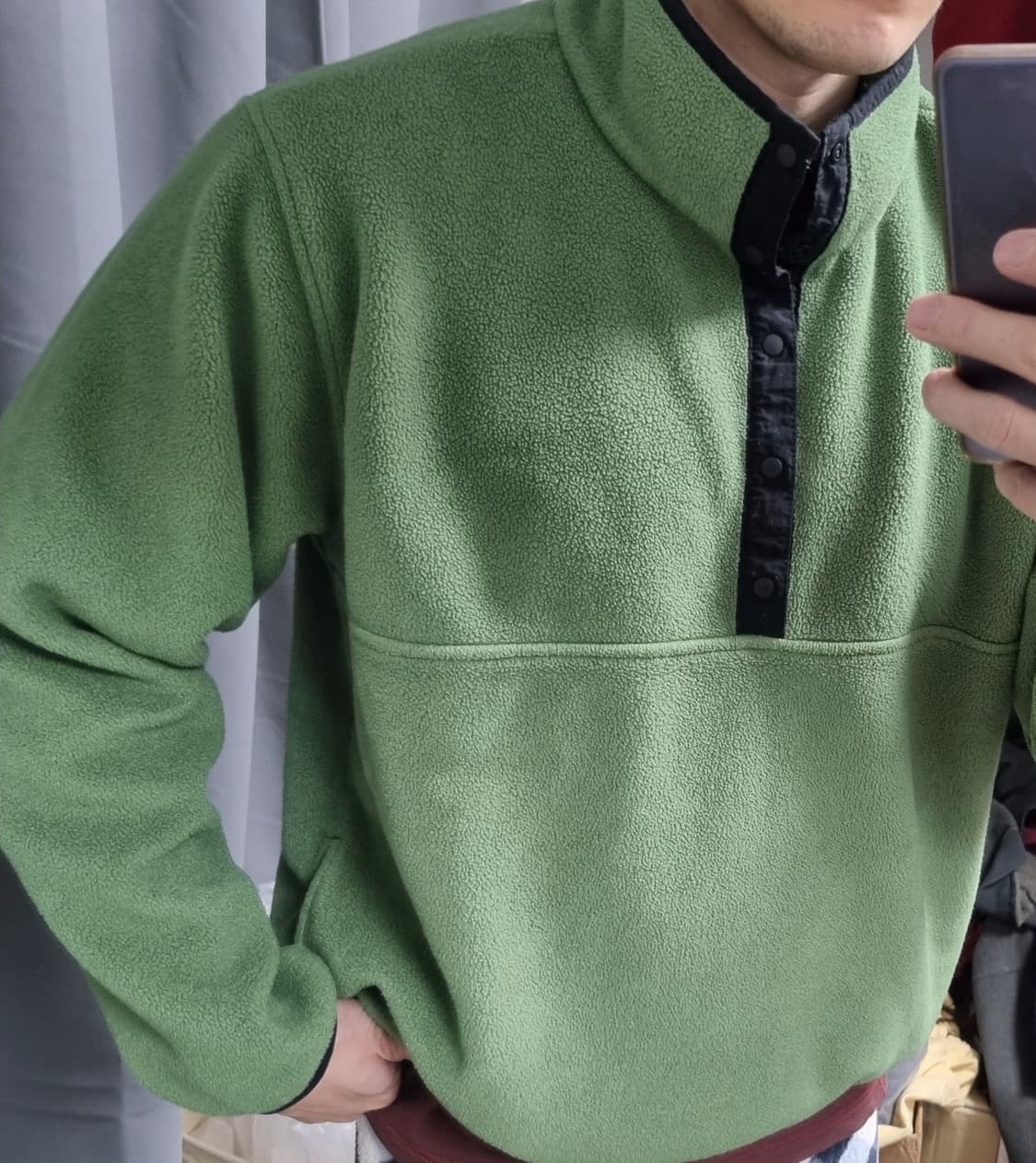 LL bean 플리스 xl 사이즈 에메랄드 그린 상품이미지1