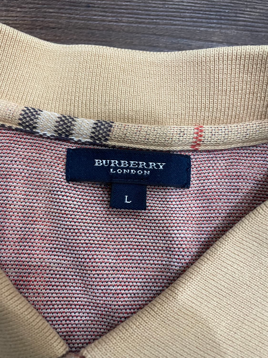 버버리 90s 노바체크 반팔 pk 카라티 베이지 상품이미지5