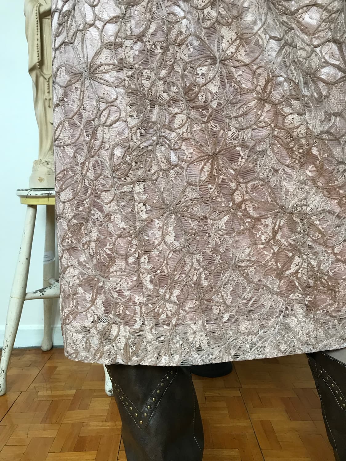 vintage lace pink one-piece 상품이미지5
