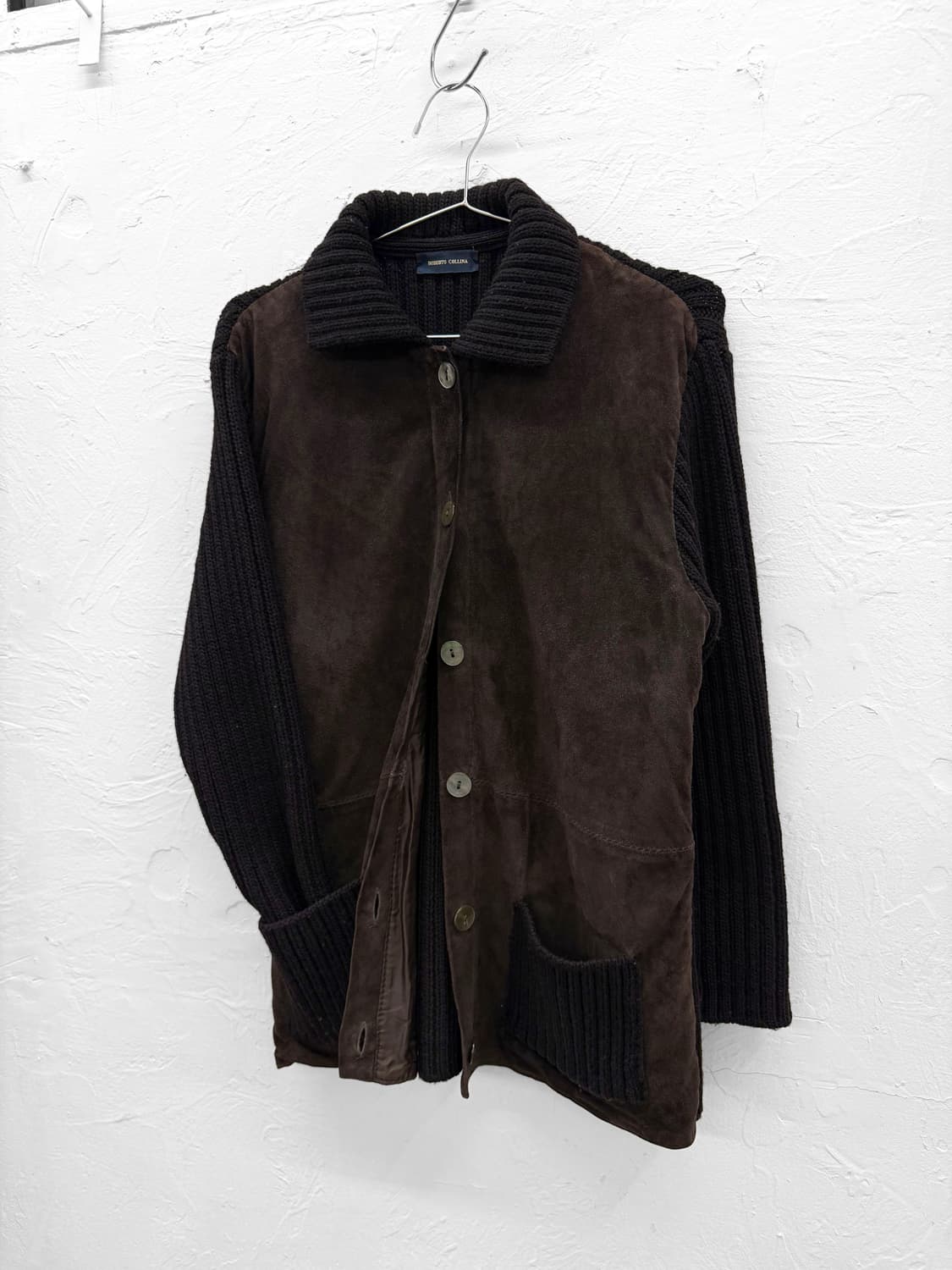 roberto collina 스웨이드 울 니트 가디건 상품이미지3